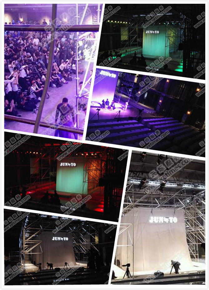 胡軍JUNbyYO2016發(fā)布會前期場地部署圖